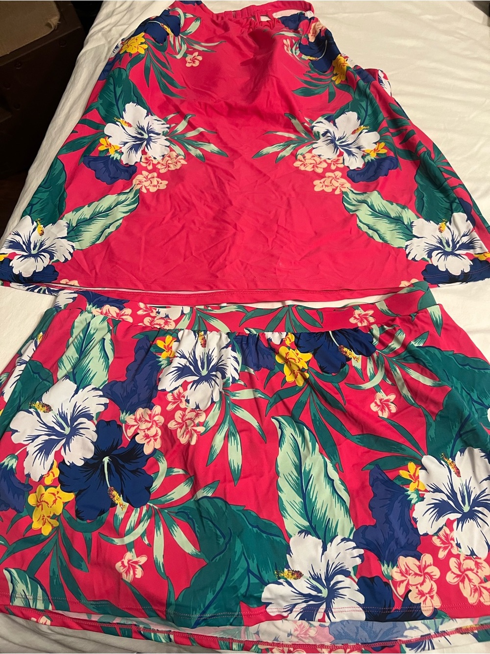 Cacique Pink Tropical Floral Two-Piece Sleep Set